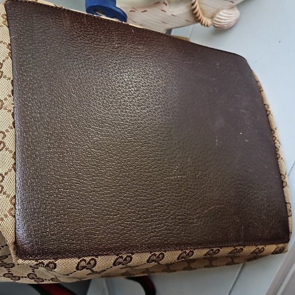 Authentic Gucci brown monogram canvas tote bag - Picture 6 of 12